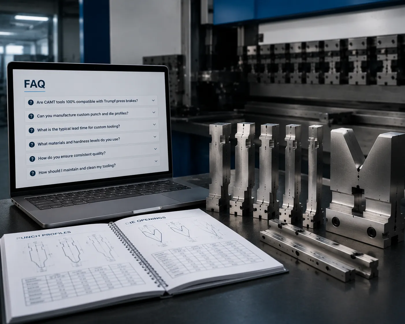 CAMT Precision Press Brake Tooling Support