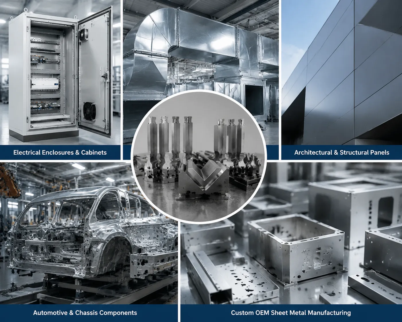 Sheet metal fabrication bending applications across industries