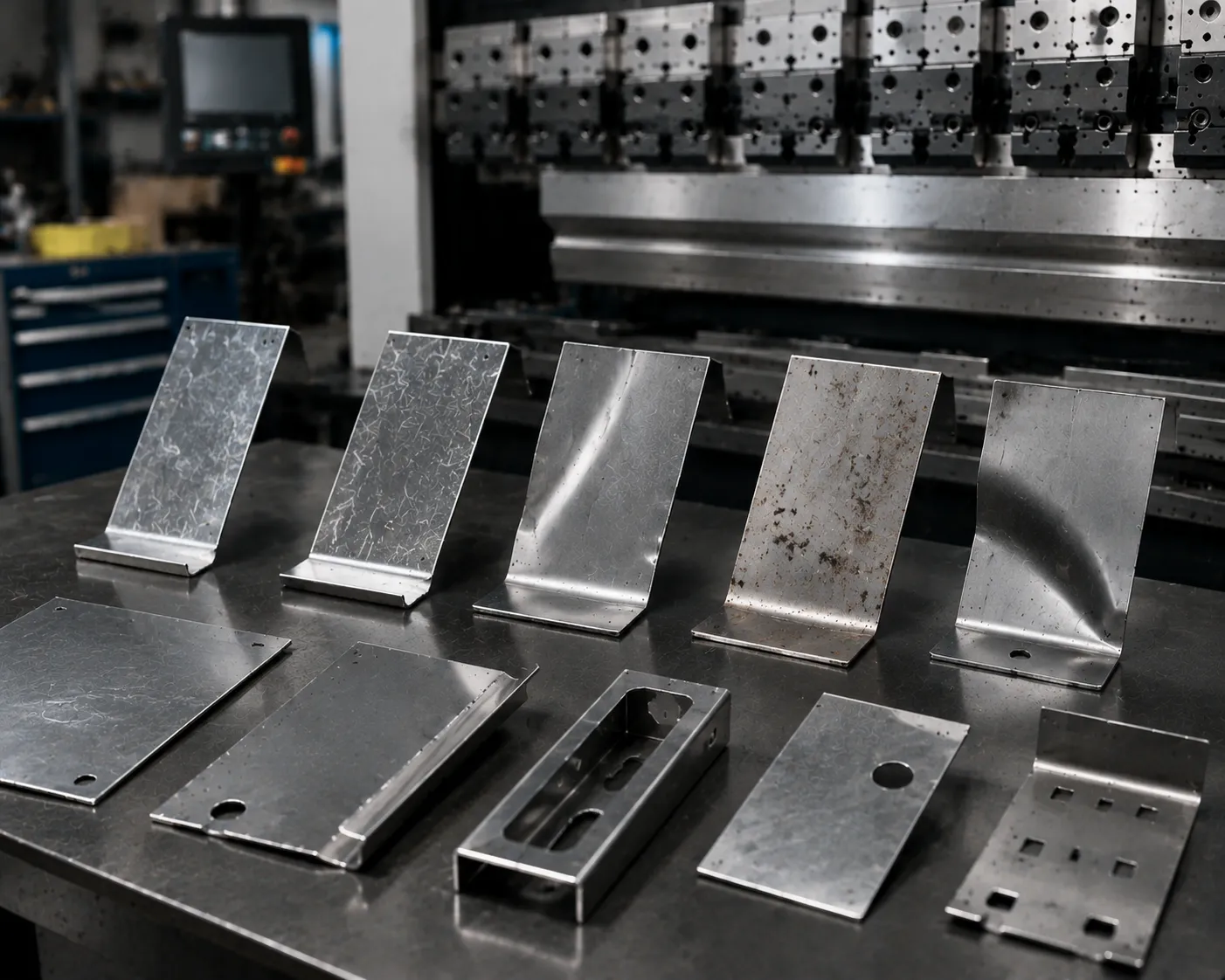 Sheet metal workshop press brake tooling operations