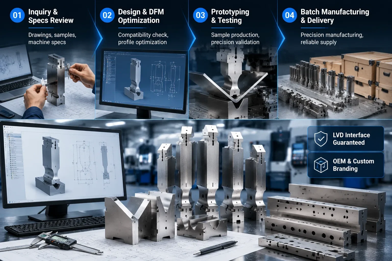 CAMT Custom LVD Press Brake Tooling Engineering and Manufacturing Workflow