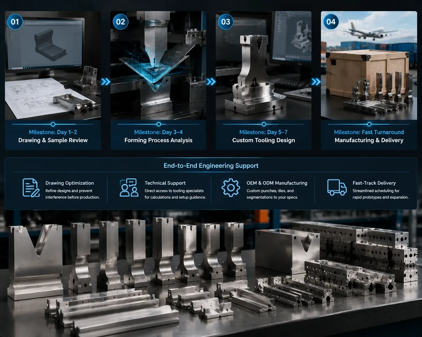 CAMT custom press brake tooling manufacturing process