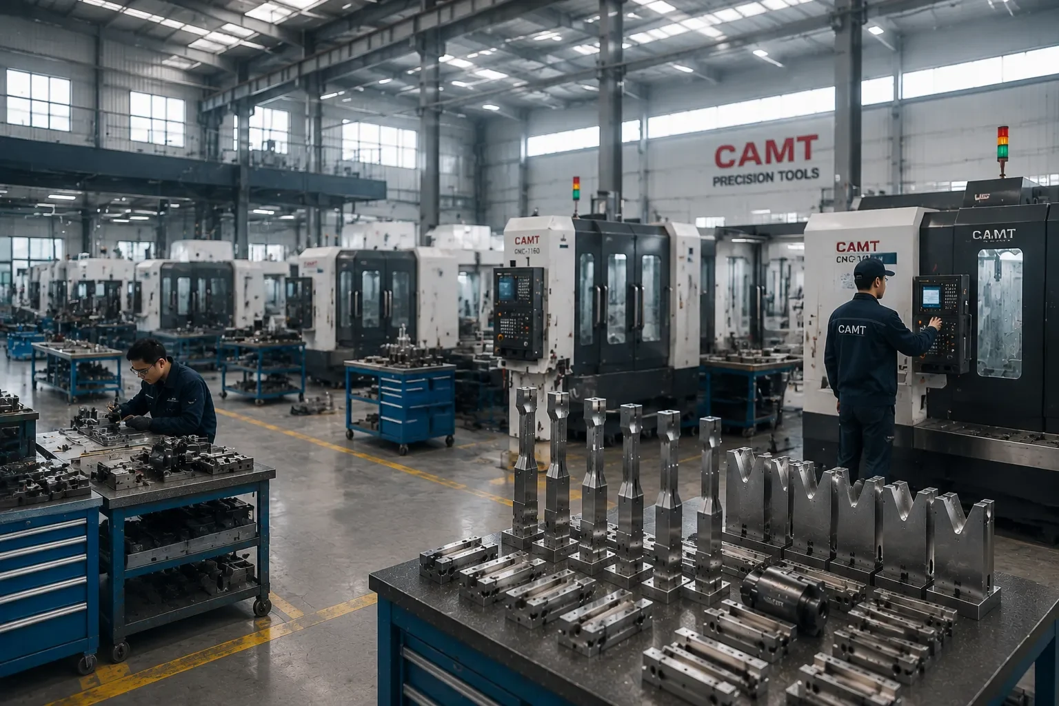 CAMT industrial manufacturing facility featuring automated production machinery