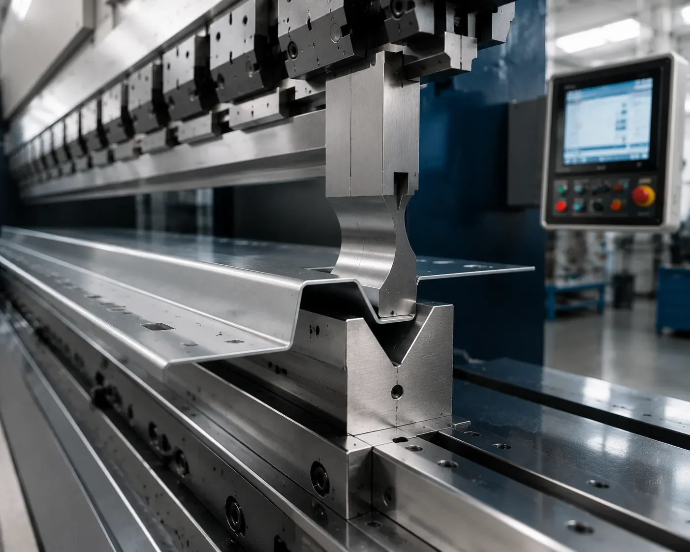 CAMT Precision Tooling Setup for Elevator Sheet Metal Component Bending