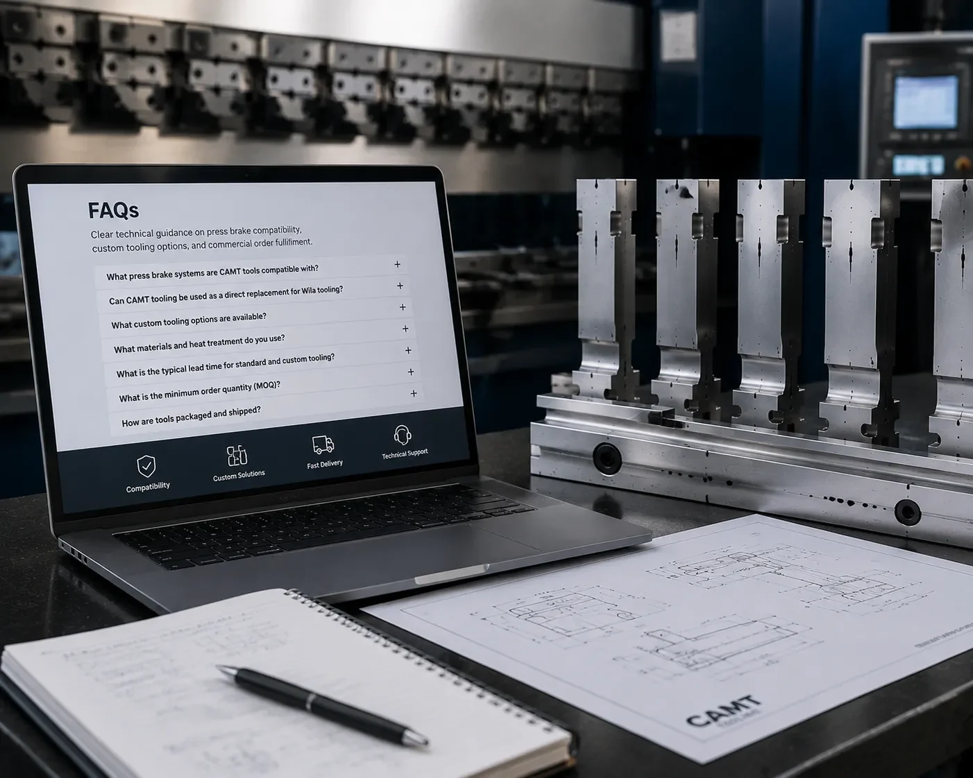 CAMT Press Brake Tooling Support