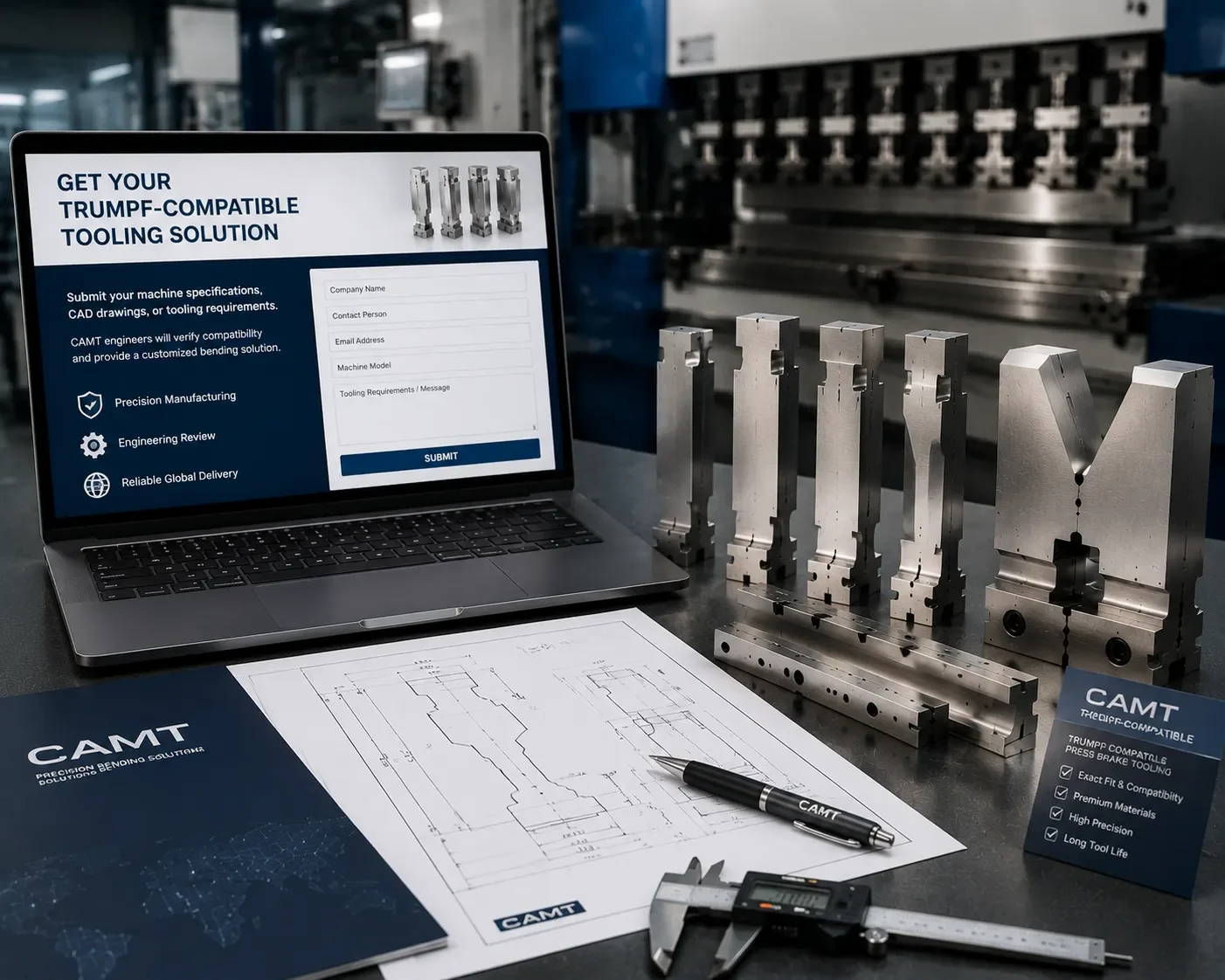 CAMT Trumpf compatible press brake tooling engineering support