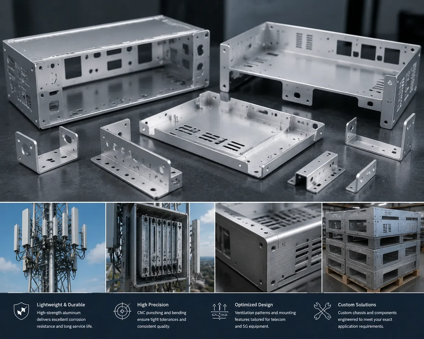 Custom bending solutions &mdash; aluminum chassis precision sheet metal fabrication case