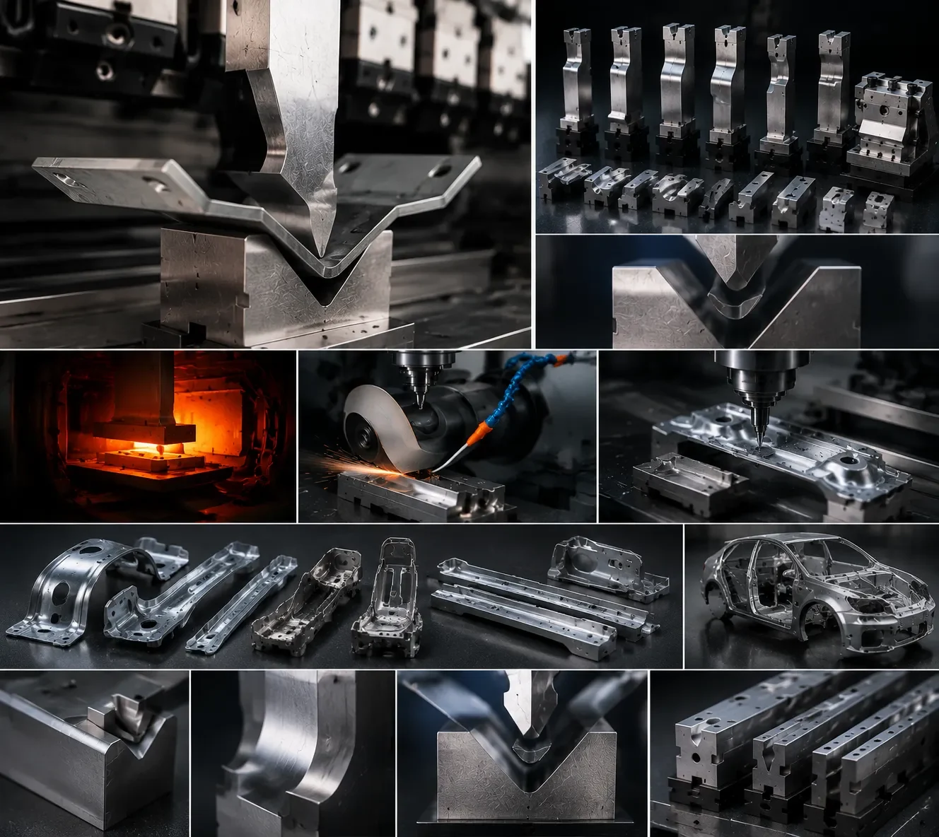 Engineering inspection of high-precision CNC press brake punches and dies engineered by CAMT for automotive sheet metal forming