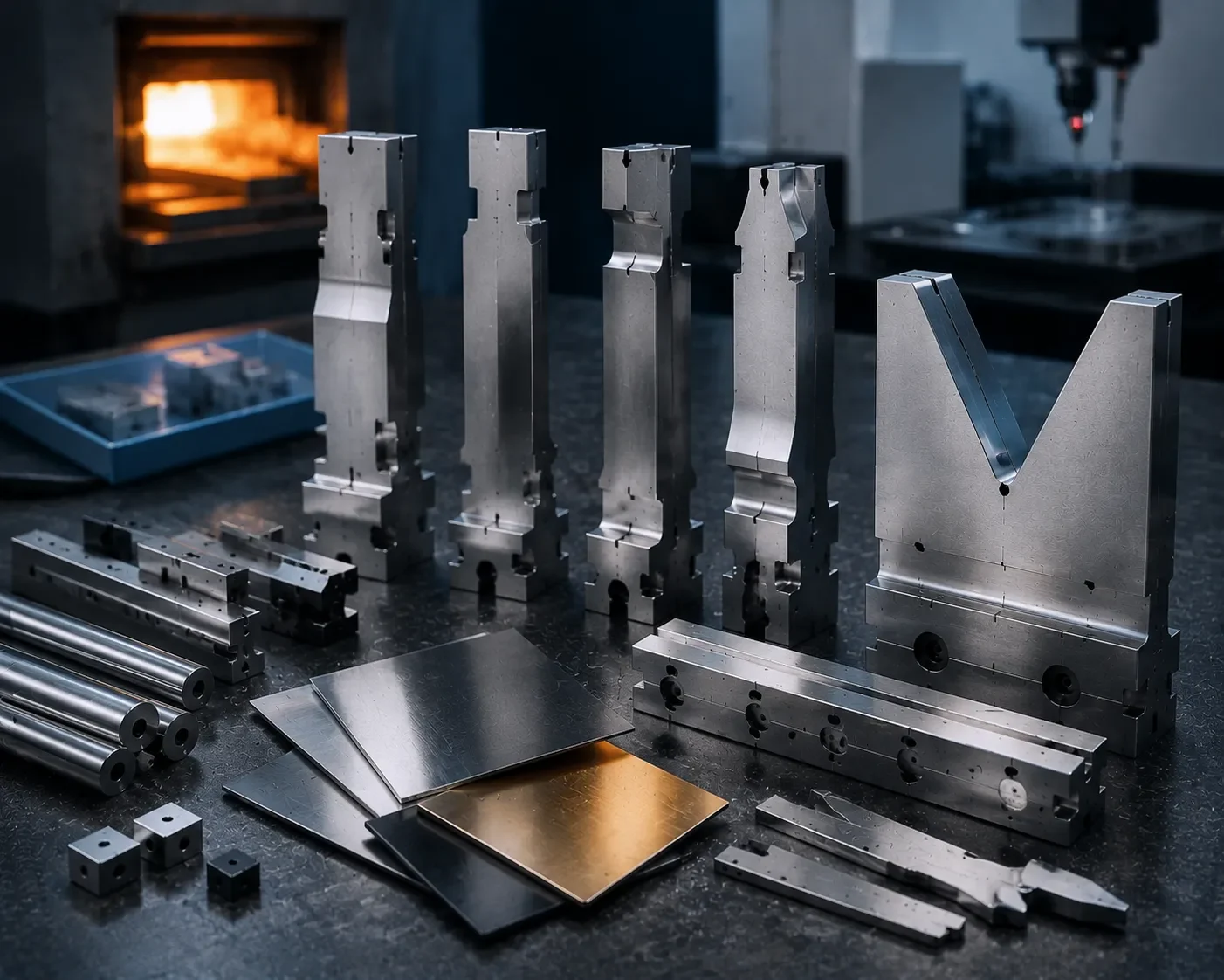 High hardness heat treated tool steel precision grinding press brake tooling