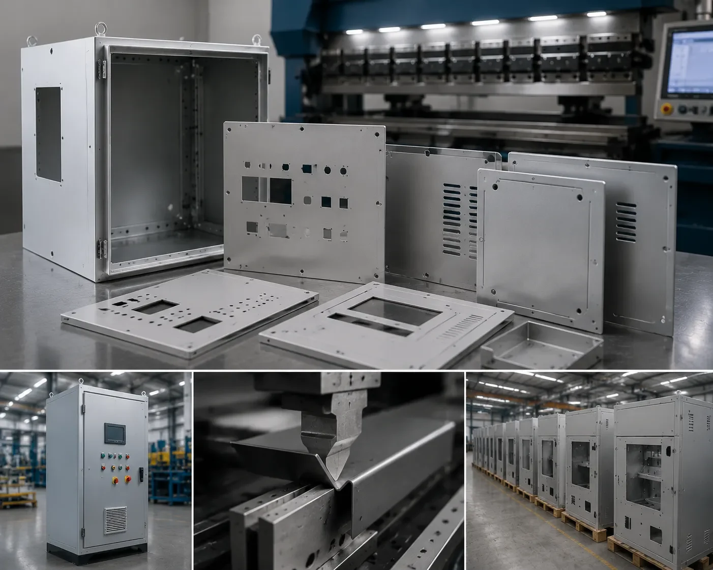 Precision sheet metal fabrication case &mdash; industrial enclosure panel bending process